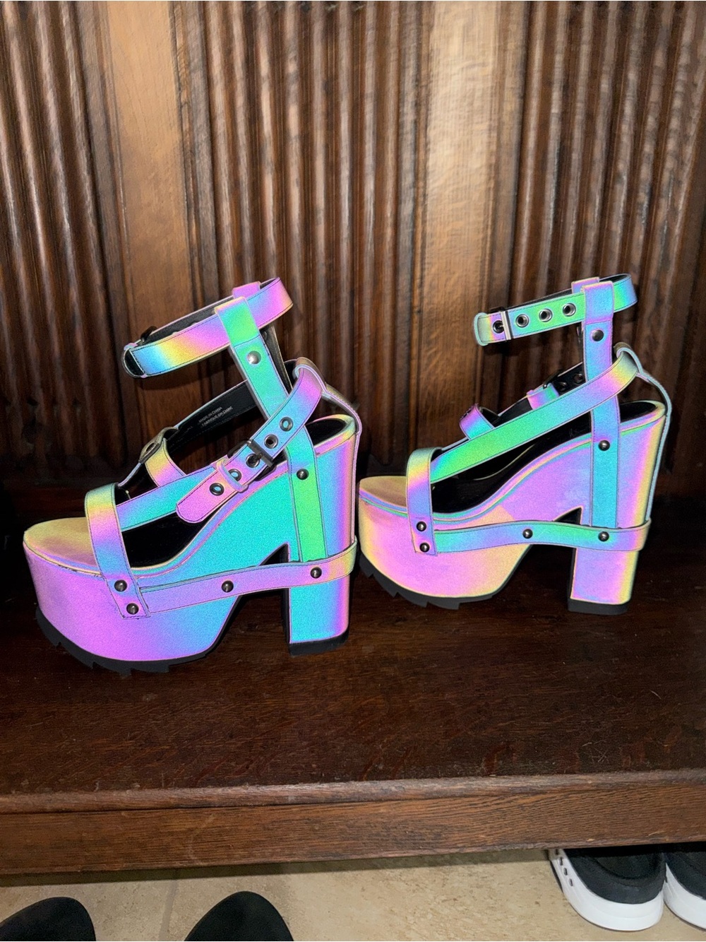 YRU Dolls Kill *DISCONTINUED* Nightcall Platform Strappy Heels Size 7